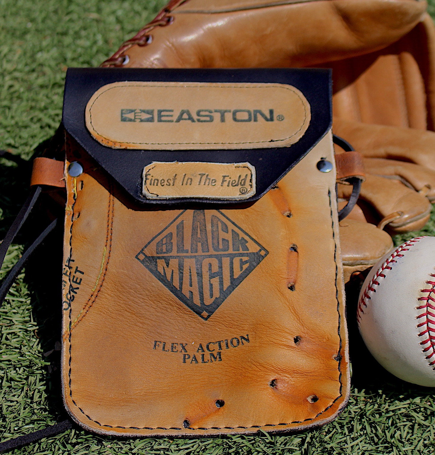Repurposed Vintage Leather, Baseball Glove Cell Phone Purse Etsy