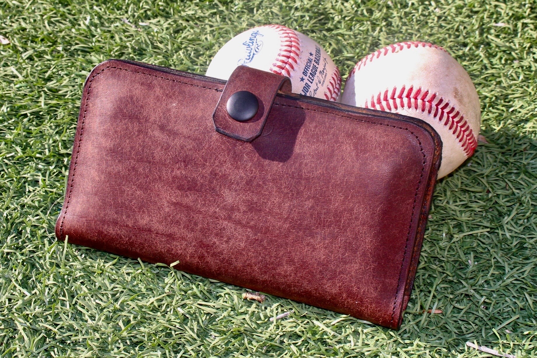 Long Wallet Made From Vintage, Baseball Glove Leather - Etsy