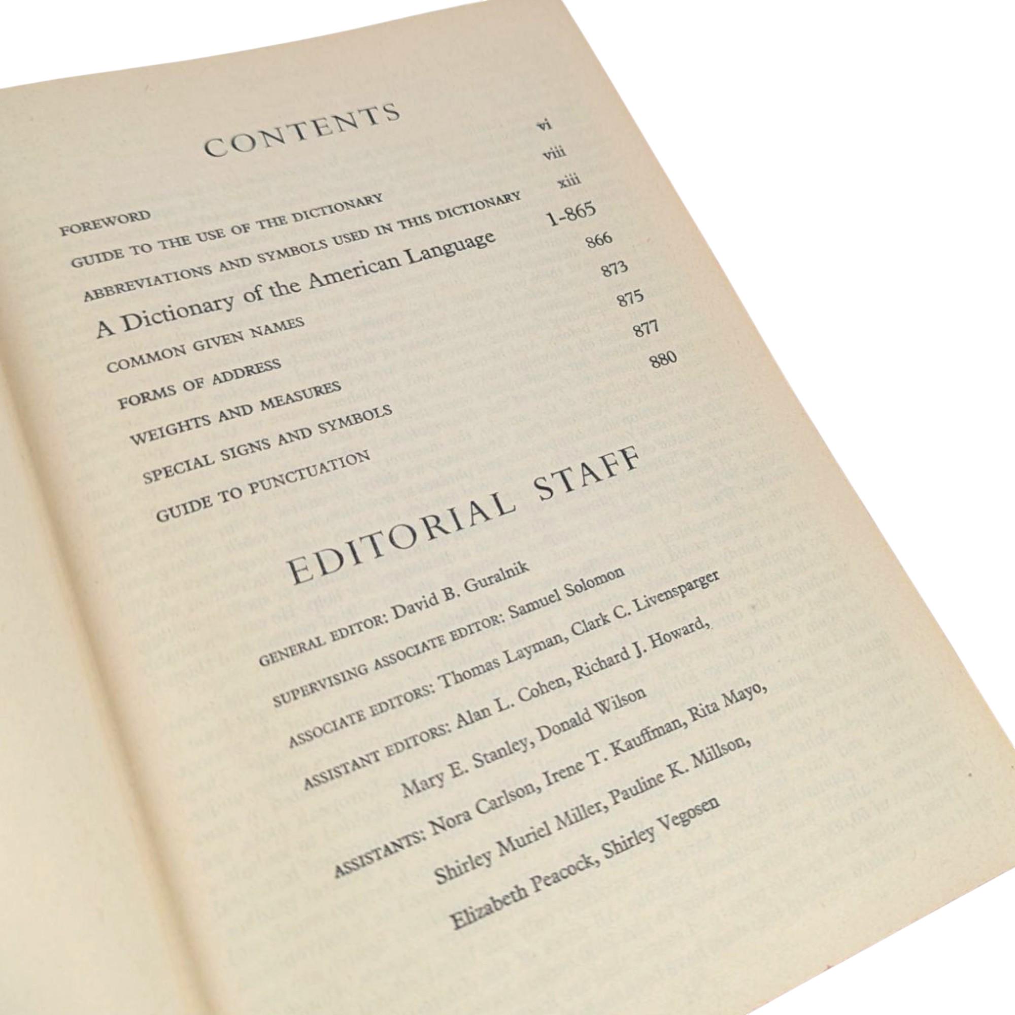 1959 Webster's Dictionary: Vintage Mid-century Hardcover Reference