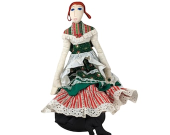 布人形 青い目の夢実ちゃん 布人形 布ドール 手作り人形 ハンドメイドドール