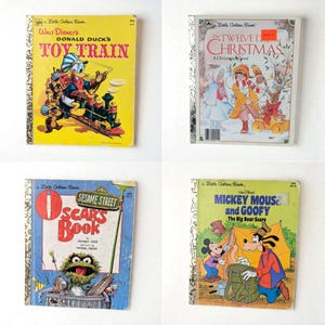 Vintage Little Golden Books Set: Donald Duck, Mickey Mouse & Christmas Carol