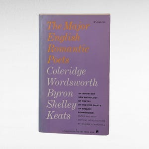 1963 Major English Romantic Poets Anthology, Coleridge, Wordsworth, Byron, Shelley, Keats, livre de poésie vintage, cadeau littéraire