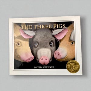 2001 The Three Pigs by David Wiesner, Caldecott Medal Winner, Hardcover Children&#39;s Book, Vintage Storybook Gift