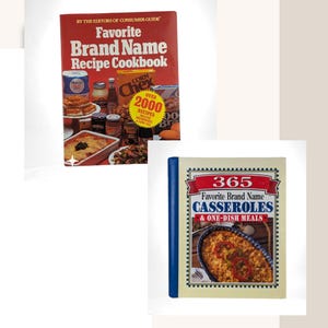 Vintage Favorite Brand Names Cookbook Pair: 1980s & 1990s Recipe Collection