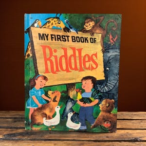Vintage 1960 My First Book of Riddles: Illustrated Children&#39;s Book