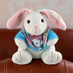 Vintage Velveteen Rabbit Plush: 9&quot; Stuffed Bunny Toy, Nursery Decor