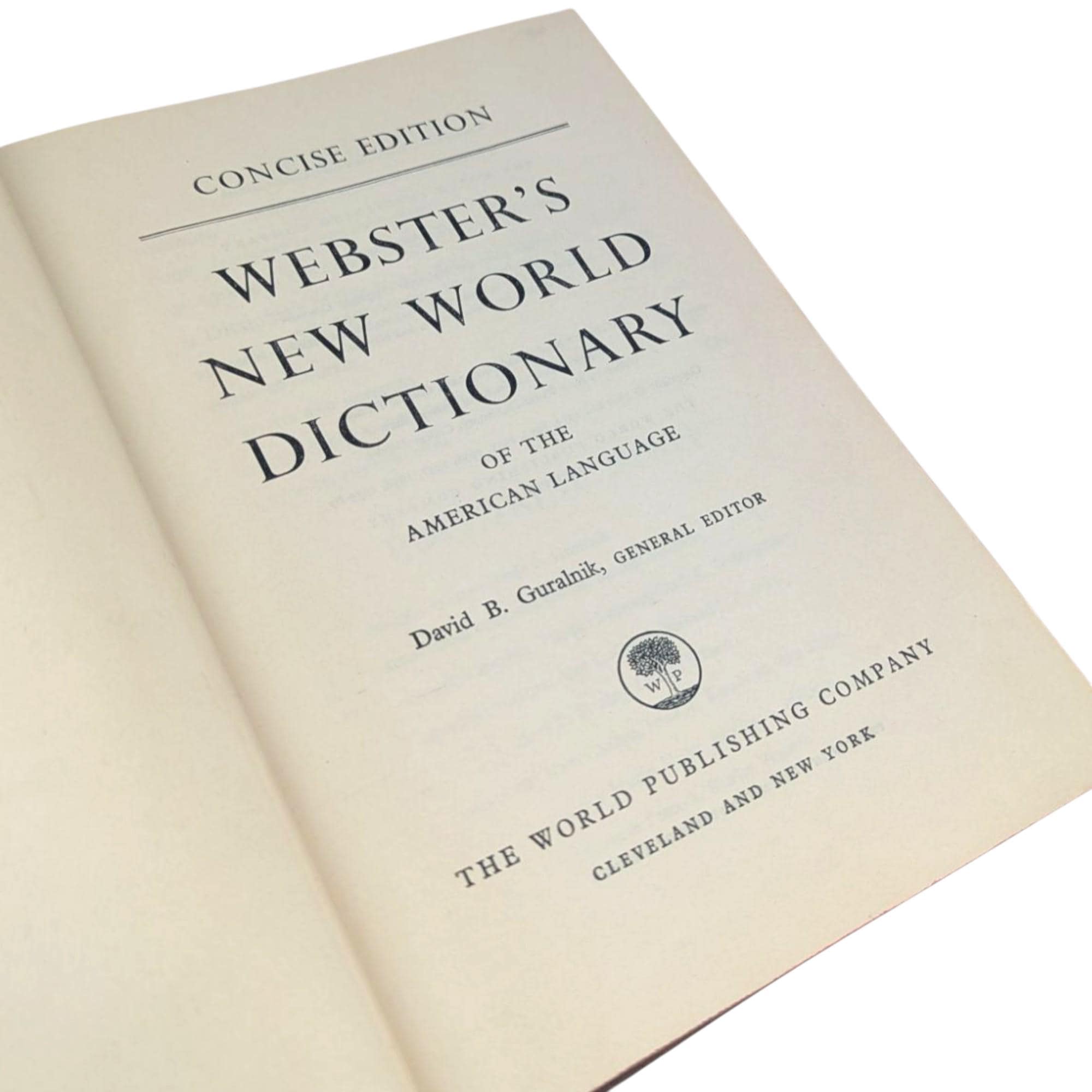 1959 Webster's Dictionary: Vintage Mid-century Hardcover Reference