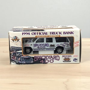 1994 Brookfield Chevrolet Suburban Truck Bank | Brickyard 400 NASCAR | Diecast 1:25 Scale | Collectible Bank