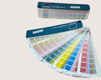 Vintage Pantone Tints Uncoated Vol. 1 and 2 Color Guide Set with Case