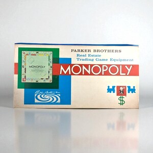 Vintage 1961 Parker Brothers Monopoly Board Game | Complete with All Pieces and Instructions | Collectible Real Estate Trading Game