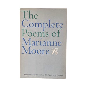 The Complete Poems of Marianne Moore 1967 Couverture rigide, livre de poésie américain vintage avec jaquette, littérature moderniste
