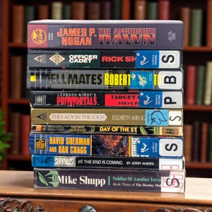 Vintage Sci-Fi Fantasy Book Lot: Set of 9 Ex-Library Paperbacks