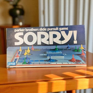1972 Sorry! Game by Parker Brothers, Complete Vintage Board Game, Family Game Night, Collectible Classic