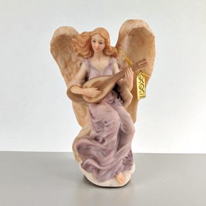 Vintage Roman Seraphim Classics Lydia &quot;Winged Poet&quot; Angel Figurine with Harp