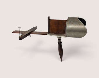 Antique Underwood Stereoscope Viewer 1881 Victorian Wood Metal Stereoviewer