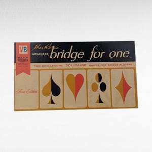 Bridge avanzado de Milton Bradley Chas Goren de 1967, juego de cartas de solitario completo, regalo para jugadores de bridge y coleccionistas