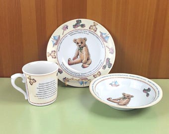 1990s Royal Worcester Days of the Week Set – Vintage Porcelain Nursery Monday's Child