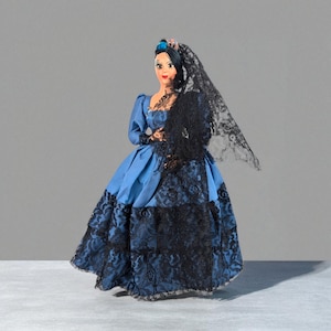Vintage Spanish Doll, Flamenco Dancer Doll,  Traditional Spanish Dress Doll, Collectible Doll,  Spanish Decor, Gift for Doll Collectors