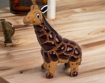 Vintage Clay Chubby Giraffe Figurine