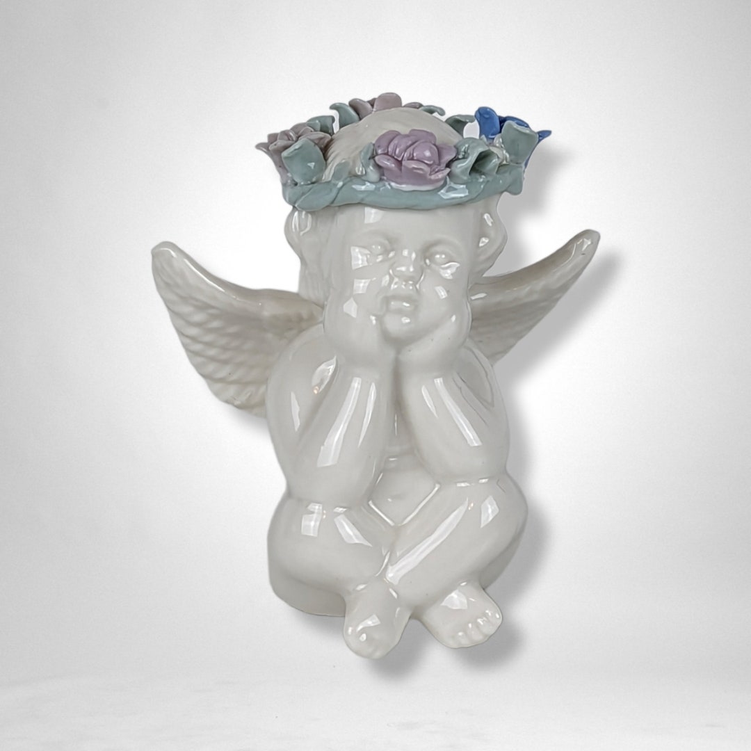 DCI White Porcelain Angel Figurine Etsy