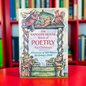 Vintage 1983 The Random House Book of Poetry for Children, Prelutsky & Lobel Hardcover with Dust Jacket, Classic Kids Poem Anthology