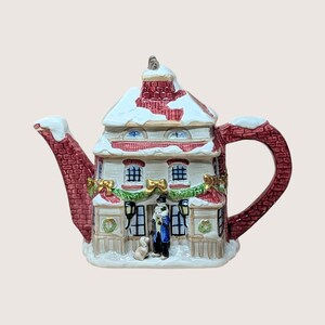 Dickens Christmas Teapot - Etsy