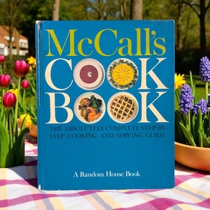 1963 McCall&#39;s Cook Book, Hardcover Blue Edition, Classic American Recipes, Step-by-Step Cooking Guide, Random House, Culinary Collectible