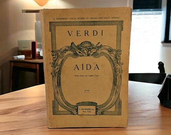 Giuseppe Verdi Aida, livre de musique d'opéra en 4 actes, G. Shirmer