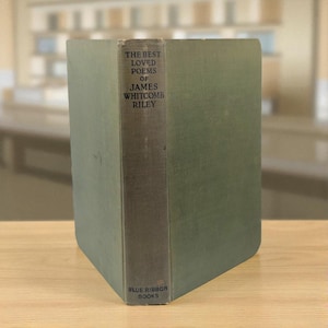 1920 James Whitcomb Riley Poems: Antique Illustrated Poetry Book