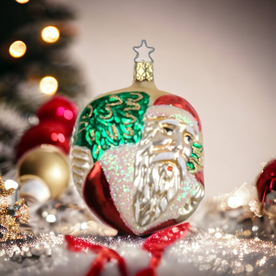 Timeless Elegance: Vintage Old World Santa Blown Glass Ornament for a ...