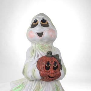 Vintage Holland Mold Ceramic Ghost Light, Halloween Decor, Jack O ...