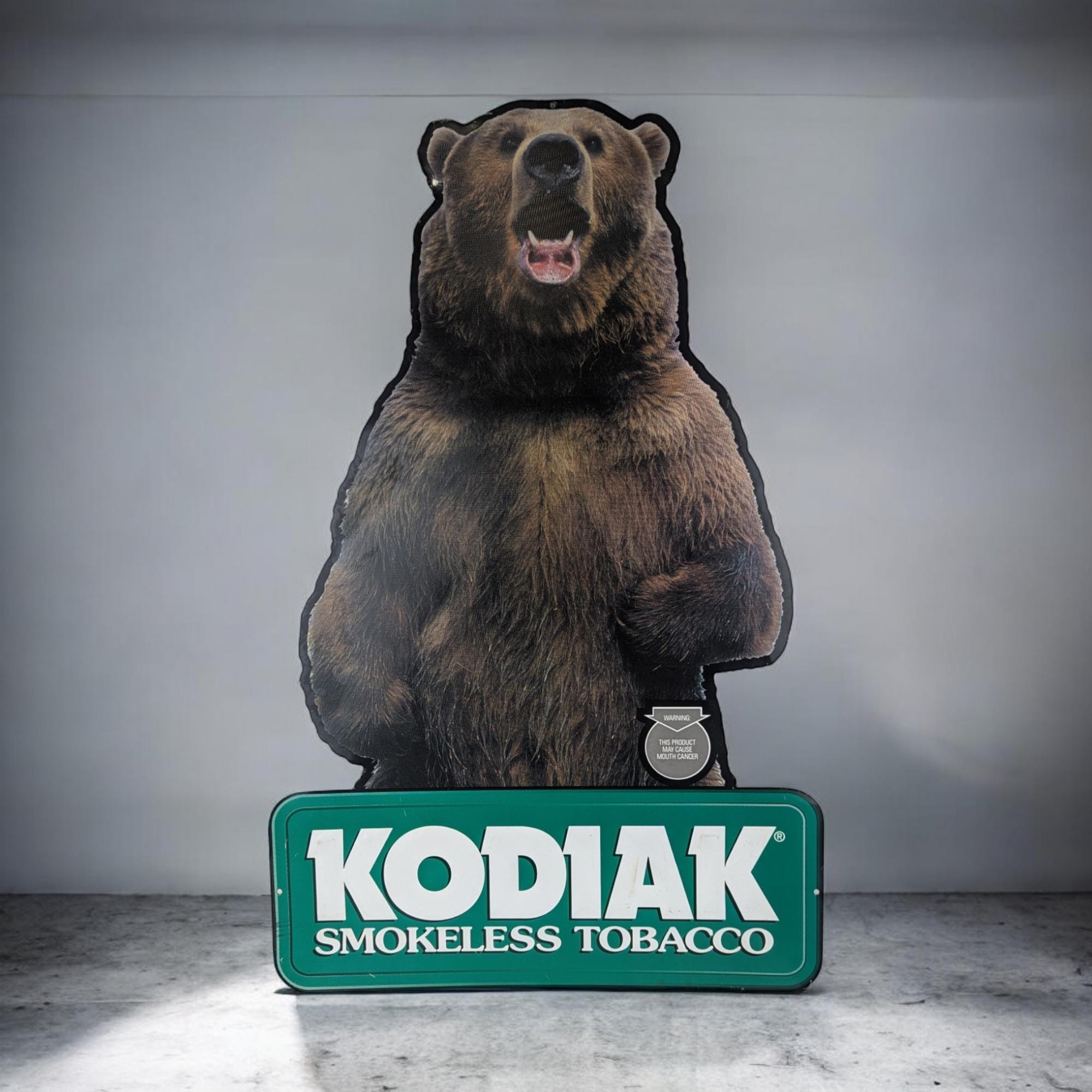 kodiak tobacco sign Kodiak Premium Wintergreen Tobacco Metal