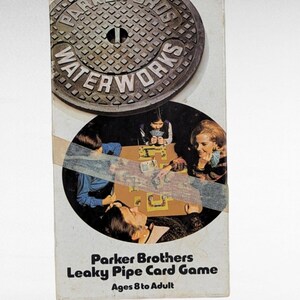 Juego de cartas vintage Leaky Pipe, Parker Brothers 1972, completo con instrucciones, juego de cartas familiar, juego coleccionable, regalo para amantes de los juegos
