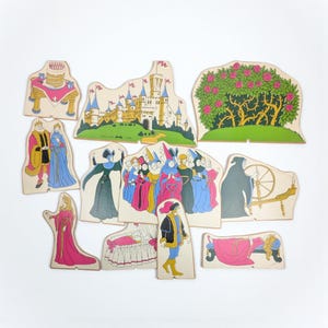 Vintage Judy Story Set: Sleeping Beauty Fairy Tale Characters, Educational Storytelling Pieces