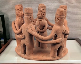 Artisan-Crafted Terracotta Circle Statue