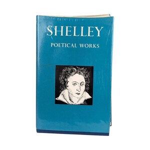 Shelley Poetical Works 1967 Książka w twardej oprawie, Oxford University Press Vintage Poetry, prezent literatury romantycznej z obwolutą
