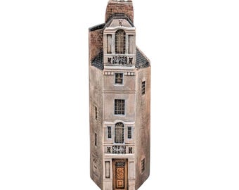 Miniature de la maison Gault, façade de bâtiment Français vintage, sculpture de la rue de Paris de collection, gardien d&#39;étagère made in France, art architectural