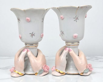 ヴィンテージ デルフトブルー セラミック キャンドルホルダー