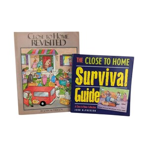 ジョン・マクファーソンによる身近なコミック本「Revisited」と「Survival Guide」、ビンテージ漫画のユーモア、コミック ストリップ ファンへのギフト