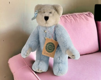 Peluche vintage Boyds Bears « Gwain » 11 pouces en bleu