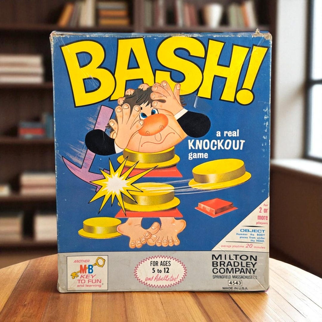 1965 Milton Bradley Bash Game Vintage Family Fun Etsy
