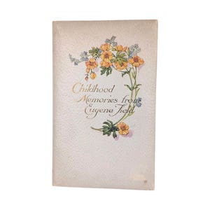 Livre de poésie vintage Eugene Field, souvenirs d'enfance de Cupples & Leon, poèmes pour enfants, livre floral décoratif pour décoration de chambre d'enfant