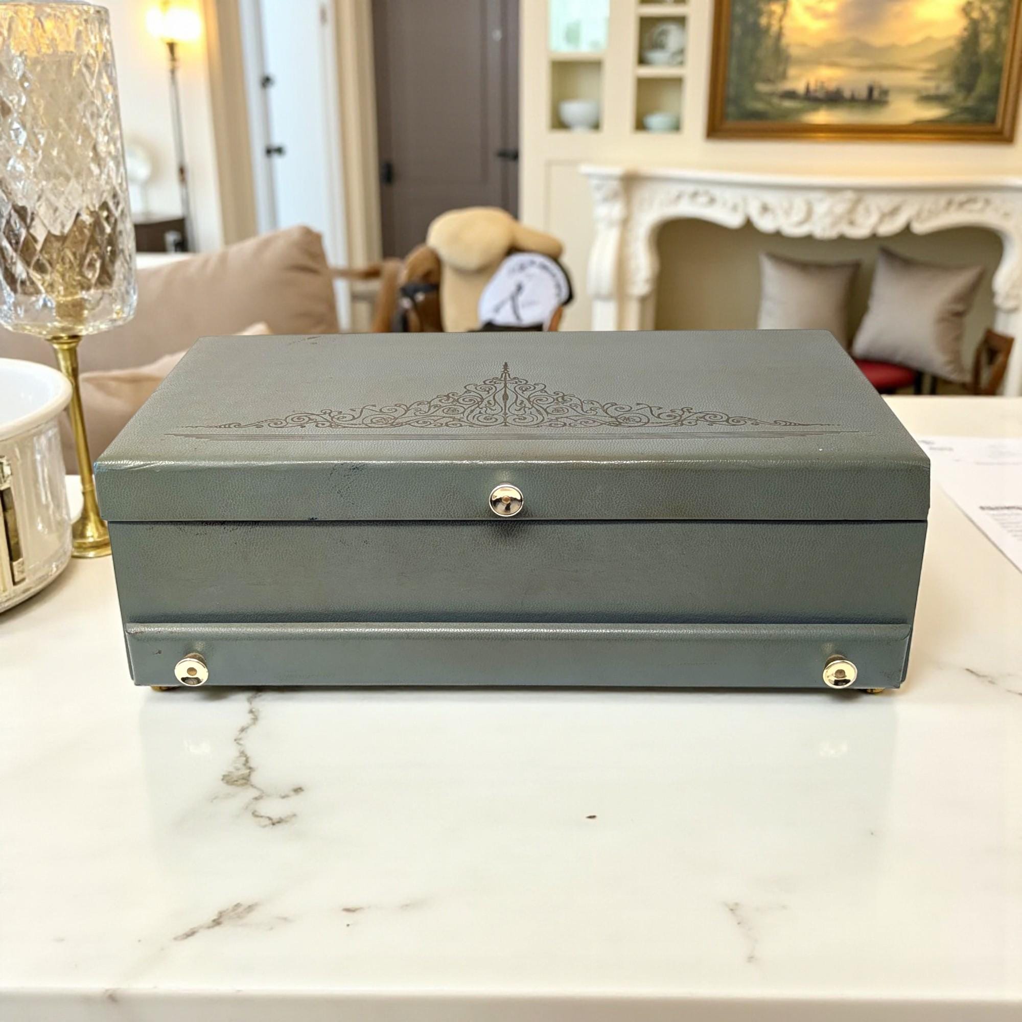 Vintage Lady Buxton Jewelry Box: Large Blue Green Organizer - Etsy