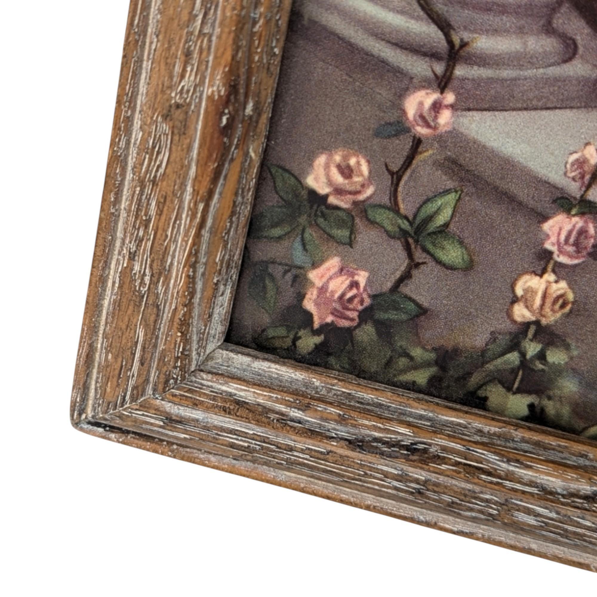 ヴィンテージ額入りパドヴァの聖アントニオの版画：カトリックの宗教