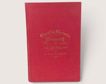Antique Swedish Christian Book 1882 Christlig Chronika Kalender EA Skogsbergh