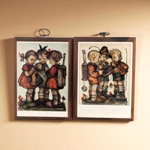 Vintage Hummel Prints on Wood: 1981 Goebel Wall Hangings