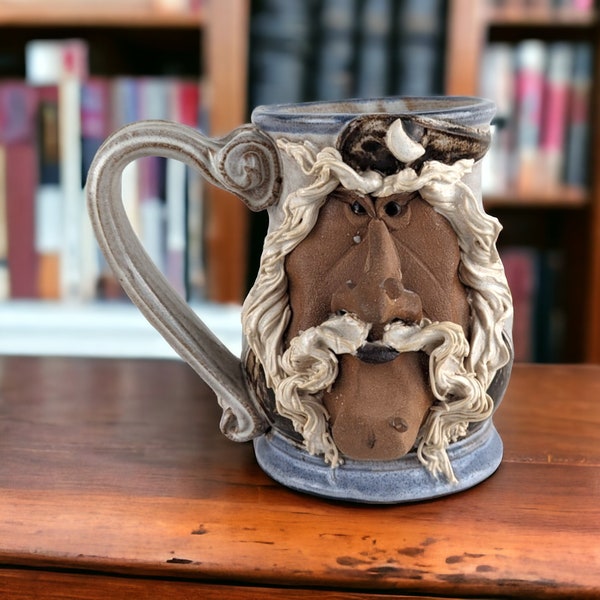 Vintage John Coiner Pottery Face Mug