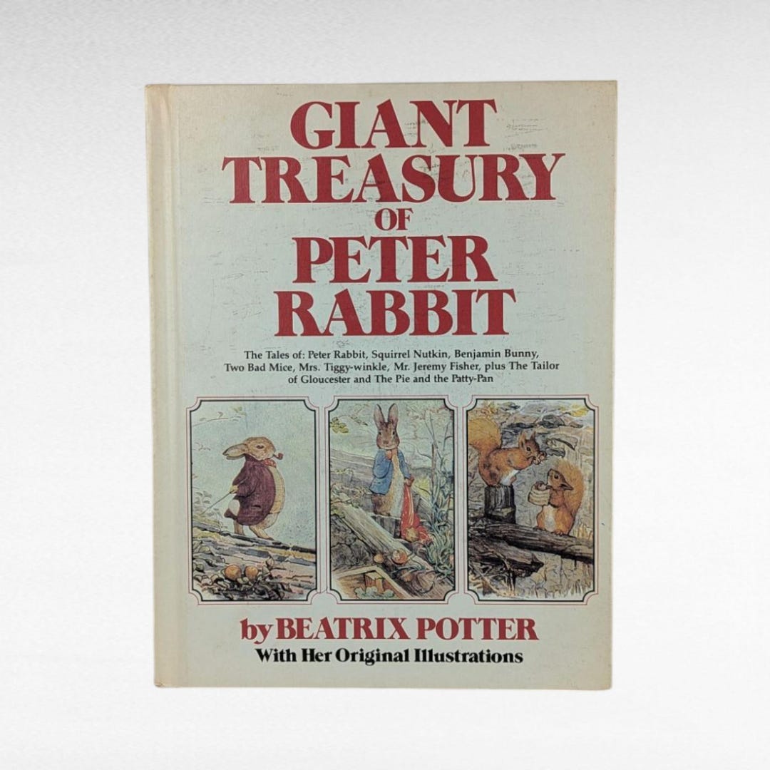 1980 Giant Treasury Peter Rabbit, Beatrix Potter Hardcover, Vintage ...