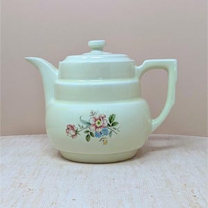 1940s Hall China "Rambling Rose" Coffee Pot – Creamware Drip-O-lator Server