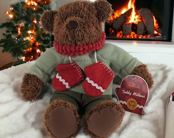 2002 Oso de peluche Hallmark "Teddy Mittens"